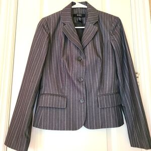 Body by Victoria Gray Pinstripe Blazer Jacket Size 4